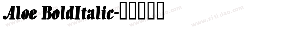 Aloe BoldItalic字体转换